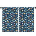thumbnail image 1 of Blackout Kids Curtains,Cartoon Construction Vehicles Clouds Navy Pattern Childrens Insulated Curtains Set Of 2,Bedroom Essentials,Toddler Room Decor 42"x63", 1 of 5