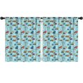 thumbnail image 1 of Blackout Kids Curtains,Cartoon Construction Vehicles Cranes Blue Pattern Childrens Insulated Curtains Set Of 2,Bedroom Essentials,Toddler Room Decor 52"x63", 1 of 5