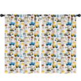 thumbnail image 1 of Blackout Kids Curtains,Cartoon Construction Vehicles Road Signs Childrens Insulated Curtains Set Of 2,Bedroom Essentials,Toddler Room Decor 52"x84", 1 of 5