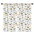 thumbnail image 1 of Blackout Kids Curtains,Cartoon Construction Vehicles Triangles Childrens Insulated Curtains Set Of 2,Bedroom Essentials,Toddler Room Decor 42"x84", 1 of 5