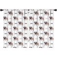 thumbnail image 1 of Blackout Kids Curtains,Cartoon Pug Dog Childrens Insulated Curtains Set Of 2,Bedroom Essentials,Toddler Room Decor 42"x63"(106x160cm), 1 of 4