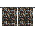 thumbnail image 1 of Blackout Kids Curtains,Cartoon Traffic Vehicles Boats Black Pattern Childrens Insulated Curtains Set Of 2,Bedroom Essentials,Toddler Room Decor 52"x63", 1 of 5