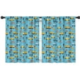 thumbnail image 1 of Blackout Kids Curtains,Cartoon Traffic Vehicles Boats Light Blue Pattern Childrens Insulated Curtains Set Of 2,Bedroom Essentials,Toddler Room Decor 42"x54", 1 of 5
