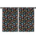 thumbnail image 1 of Blackout Kids Curtains,Cartoon Traffic Vehicles Signs Black Pattern Childrens Insulated Curtains Set Of 2,Bedroom Essentials,Toddler Room Decor 42"x63", 1 of 5