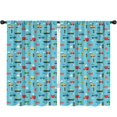 thumbnail image 1 of Blackout Kids Curtains,Cartoon Traffic Vehicles Signs Blue Pattern Childrens Insulated Curtains Set Of 2,Bedroom Essentials,Toddler Room Decor 52"x84", 1 of 5