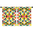 thumbnail image 1 of Blackout Kids Curtains,Checkered Childrens Insulated Curtains Set Of 2,Bedroom Essentials,Toddler Room Decor 42"x54"(106x137cm), 1 of 4