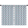 thumbnail image 1 of Blackout Kids Curtains,Checkered Unicorn Cat Pattern Childrens Insulated Curtains Set Of 2,Bedroom Essentials,Toddler Room Decor 52"x84", 1 of 5