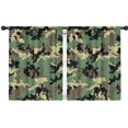thumbnail image 1 of Blackout Kids Curtains,Classic Camo Green Black Pattern Childrens Insulated Curtains Set Of 2,Bedroom Essentials,Toddler Room Decor 42"x54", 1 of 5