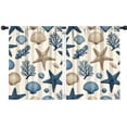 thumbnail image 1 of Blackout Kids Curtains,Coastal Coral Starfish Childrens Insulated Curtains Set Of 2,Bedroom Essentials,Toddler Room Decor 42x54in(106x137cm), 1 of 4