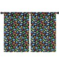 thumbnail image 1 of Blackout Kids Curtains,Colorful Cartoon Dinosaurs with ColorBlocks Pattern Childrens Insulated Curtains Set Of 2,Bedroom Essentials,Toddler Room Decor 42"x63", 1 of 5