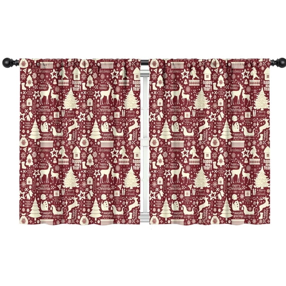 Blackout Kids Curtains,Colorful Christmas Striped Pattern Childrens Insulated Curtains Set Of 2,Bedroom Essentials,Toddler Room Decor 42"x54"