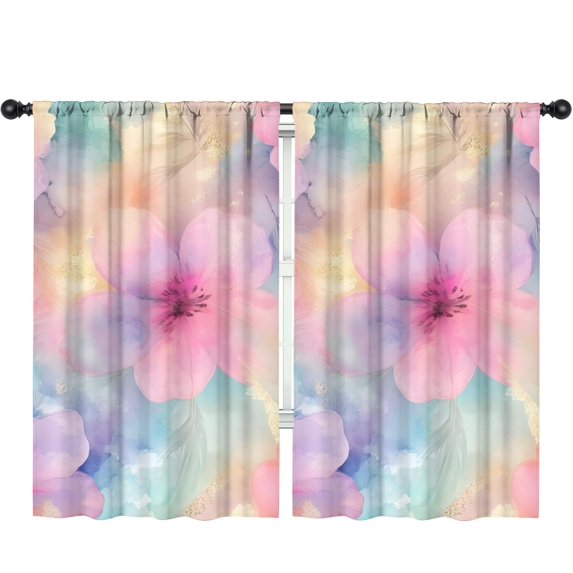 Blackout Kids Curtains,Colorful Cloud Star Tie Dye Pattern Childrens Insulated Curtains Set Of 2,Bedroom Essentials,Toddler Room Decor 52"x84"