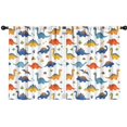 thumbnail image 1 of Blackout Kids Curtains,Colorful Dinosaurs Bones Pattern Childrens Insulated Curtains Set Of 2,Bedroom Essentials,Toddler Room Decor 42"x54", 1 of 5