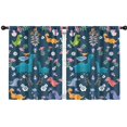thumbnail image 1 of Blackout Kids Curtains,Colorful Dinosaurs Flowers Border Pattern Childrens Insulated Curtains Set Of 2,Bedroom Essentials,Toddler Room Decor 42"x54", 1 of 5