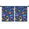 thumbnail image 1 of Blackout Kids Curtains,Colorful Dinosaurs Names Chart Pattern Childrens Insulated Curtains Set Of 2,Bedroom Essentials,Toddler Room Decor 52"x63", 1 of 5