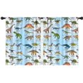 thumbnail image 1 of Blackout Kids Curtains,Colorful Dinosaurs Names Labels Pattern Childrens Insulated Curtains Set Of 2,Bedroom Essentials,Toddler Room Decor 42"x54", 1 of 5