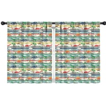 Blackout Kids Curtains,Colorful Dinosaurs Stripe Pattern Childrens Insulated Curtains Set Of 2,Bedroom Essentials,Toddler Room Decor 42"x54"