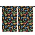 thumbnail image 1 of Blackout Kids Curtains,Colorful Games Controller Black Pattern Childrens Insulated Curtains Set Of 2,Bedroom Essentials,Toddler Room Decor 52"x84", 1 of 5