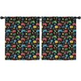thumbnail image 1 of Blackout Kids Curtains,Colorful Games Slogan Black Pattern Childrens Insulated Curtains Set Of 2,Bedroom Essentials,Toddler Room Decor 52"x63", 1 of 5