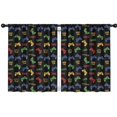 thumbnail image 1 of Blackout Kids Curtains,Colorful Games Text Black Pattern Childrens Insulated Curtains Set Of 2,Bedroom Essentials,Toddler Room Decor 42"x54", 1 of 5