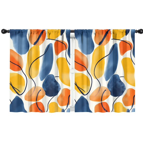 Blackout Kids Curtains,Colorful and Grey Abstract Art Artwork Childrens Insulated Curtains Set Of 2,Bedroom Essentials,Toddler Room Decor 42x54in(106x137cm)