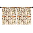 thumbnail image 1 of Blackout Kids Curtains,Colorful Mushroom Botanical Beige Pattern Childrens Insulated Curtains Set Of 2,Bedroom Essentials,Toddler Room Decor 52"x63", 1 of 5
