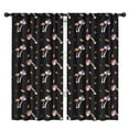 thumbnail image 1 of Blackout Kids Curtains,Colorful Mushroom Leaf Black Pattern Childrens Insulated Curtains Set Of 2,Bedroom Essentials,Toddler Room Decor 42"x84", 1 of 5