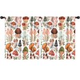 thumbnail image 1 of Blackout Kids Curtains,Colorful Mushroom Leaf White Pattern Childrens Insulated Curtains Set Of 2,Bedroom Essentials,Toddler Room Decor 52"x63", 1 of 5