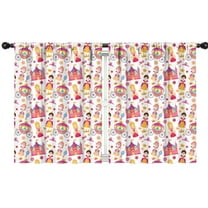 Blackout Kids Curtains,Colorful Princess Castle Carriage Pattern Childrens Insulated Curtains Set Of 2,Bedroom Essentials,Toddler Room Decor 42"x54"