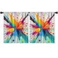 thumbnail image 1 of Blackout Kids Curtains,Colorful Radial Paint Burst Childrens Insulated Curtains Set Of 2,Bedroom Essentials,Toddler Room Decor 52"x63", 1 of 5