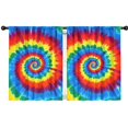 thumbnail image 1 of Blackout Kids Curtains,Colorful Rainbow Tie Dye Spiral Pattern Childrens Insulated Curtains Set Of 2,Bedroom Essentials,Toddler Room Decor 42"x54", 1 of 5