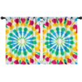thumbnail image 1 of Blackout Kids Curtains,Colorful Rainbow Tie Dye Spiral Pattern Childrens Insulated Curtains Set Of 2,Bedroom Essentials,Toddler Room Decor 42"x54", 1 of 5