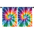 thumbnail image 1 of Blackout Kids Curtains,Colorful Rainbow Tie Dye Spiral Pattern Childrens Insulated Curtains Set Of 2,Bedroom Essentials,Toddler Room Decor 42"x54", 1 of 5