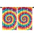 thumbnail image 1 of Blackout Kids Curtains,Colorful Rainbow Tie Dye Spiral Pattern Childrens Insulated Curtains Set Of 2,Bedroom Essentials,Toddler Room Decor 42"x63", 1 of 5