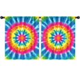 thumbnail image 1 of Blackout Kids Curtains,Colorful Rainbow Tie Dye Spiral Pattern Childrens Insulated Curtains Set Of 2,Bedroom Essentials,Toddler Room Decor 52"x63", 1 of 5