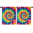 thumbnail image 1 of Blackout Kids Curtains,Colorful Rainbow Tie Dye Spiral Pattern Childrens Insulated Curtains Set Of 2,Bedroom Essentials,Toddler Room Decor 52"x63", 1 of 5