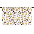 thumbnail image 1 of Blackout Kids Curtains,Colorful Softball and Fashion Icons Pattern Childrens Insulated Curtains Set Of 2,Bedroom Essentials,Toddler Room Decor 52"x63", 1 of 5