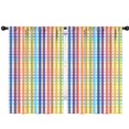 thumbnail image 1 of Blackout Kids Curtains,Colorful Striped Checkered Pattern Childrens Insulated Curtains Set Of 2,Bedroom Essentials,Toddler Room Decor 42"x63", 1 of 5