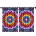 thumbnail image 1 of Blackout Kids Curtains,Colorful Tie Dye Floral Mandala Pattern Childrens Insulated Curtains Set Of 2,Bedroom Essentials,Toddler Room Decor 42"x63", 1 of 5