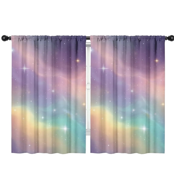 Blackout Kids Curtains,Colorful Tie Dye Nebula Pattern Childrens Insulated Curtains Set Of 2,Bedroom Essentials,Toddler Room Decor 42"x63"