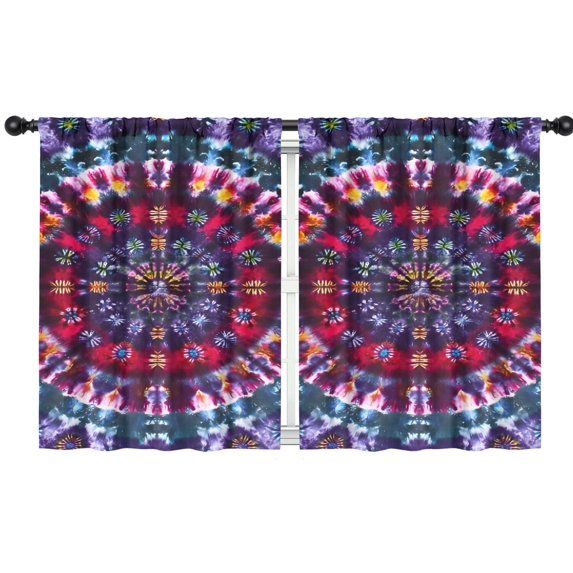 Blackout Kids Curtains,Colorful Tie Dye Pattern Childrens Insulated Curtains Set Of 2,Bedroom Essentials,Toddler Room Decor 42"x54"