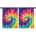 thumbnail image 1 of Blackout Kids Curtains,Colorful Tie Dye Pattern Childrens Insulated Curtains Set Of 2,Bedroom Essentials,Toddler Room Decor 42"x54", 1 of 5