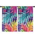 thumbnail image 1 of Blackout Kids Curtains,Colorful Tropical Leaf Pattern Childrens Insulated Curtains Set Of 2,Bedroom Essentials,Toddler Room Decor 52"x84", 1 of 5