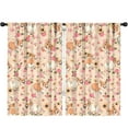 thumbnail image 1 of Blackout Kids Curtains,Corgi Dog and Flower Florals Childrens Insulated Curtains Set Of 2,Bedroom Essentials,Toddler Room Decor 52"x84"(132x213cm), 1 of 4
