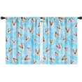 thumbnail image 1 of Blackout Kids Curtains,Corgi Footprint Childrens Insulated Curtains Set Of 2,Bedroom Essentials,Toddler Room Decor 42x54in(106x137cm), 1 of 4