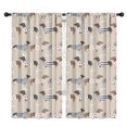 thumbnail image 1 of Blackout Kids Curtains,Cute Cartoon Dachshund Childrens Insulated Curtains Set Of 2,Bedroom Essentials,Toddler Room Decor 42x84in(106x213cm), 1 of 4