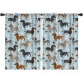 thumbnail image 1 of Blackout Kids Curtains,Cute Dachshund and Dog Footprint Childrens Insulated Curtains Set Of 2,Bedroom Essentials,Toddler Room Decor 42"x63"(106x160cm), 1 of 4