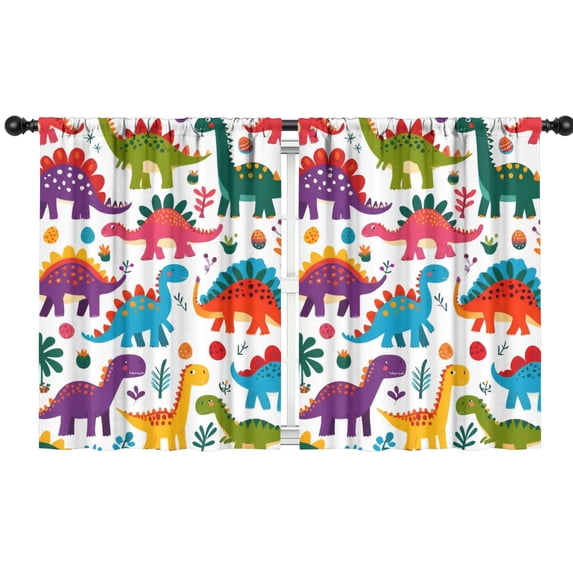 Blackout Kids Curtains,Cute Dinosaur Pattern Childrens Insulated Curtains Set Of 2,Bedroom Essentials,Toddler Room Decor 42x54in(106x137cm)