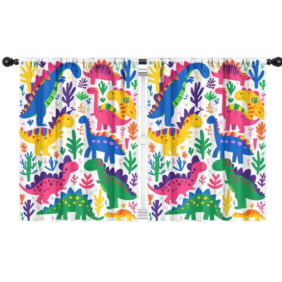Blackout Kids Curtains,Cute Dinosaur Pattern Childrens Insulated Curtains Set Of 2,Bedroom Essentials,Toddler Room Decor 42x54in(106x137cm)
