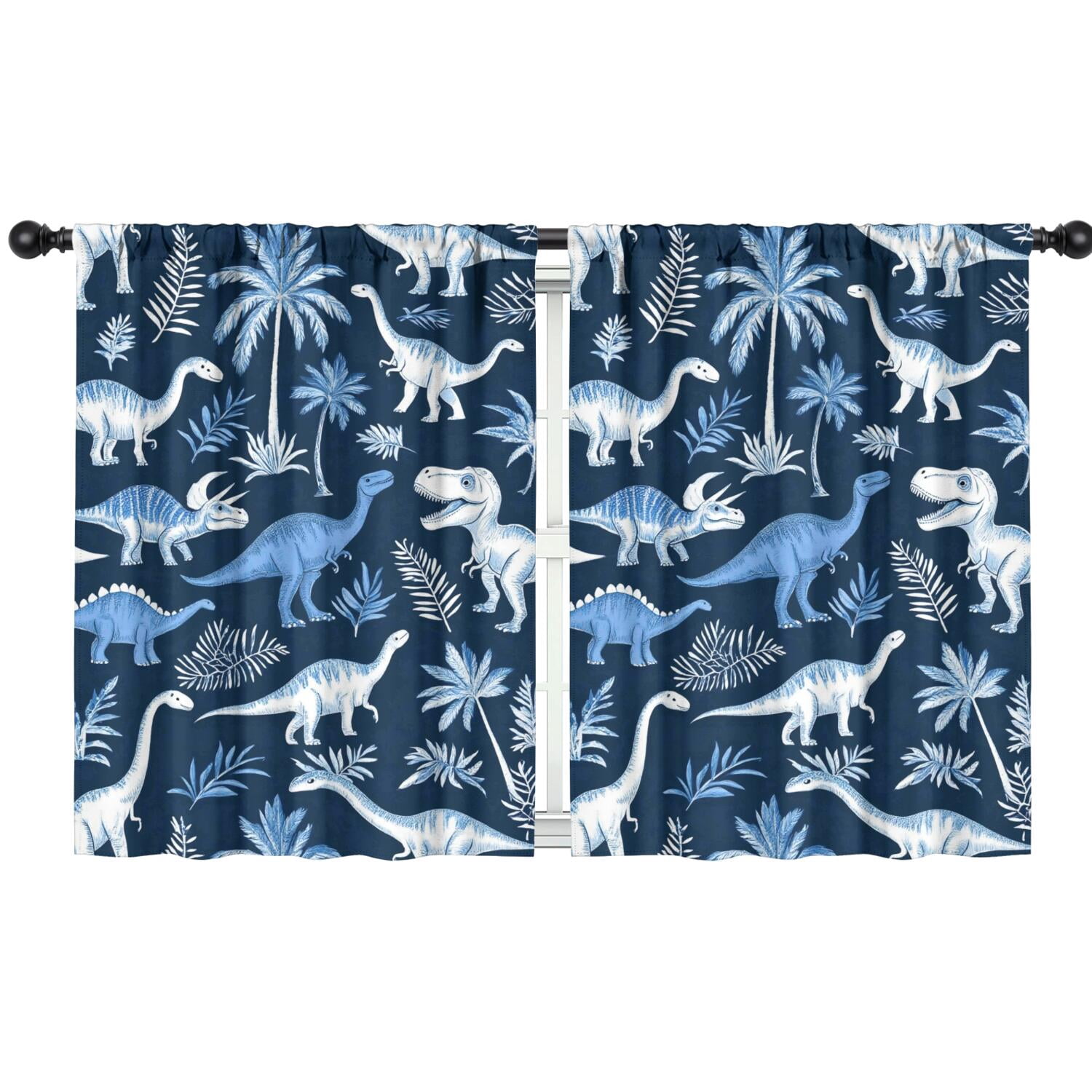 Blackout Kids Curtains,Cute Dinosaur Pattern Childrens Insulated Curtains Set Of 2,Bedroom Essentials,Toddler Room Decor 42x54in(106x137cm)
